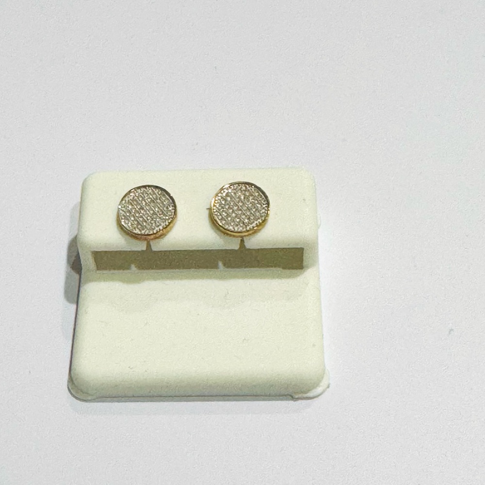 Real Diamond Round Earrings, Gift for him, FREE APPRAISAL Natural Diamonds .30Ct - Picture 8 of 8